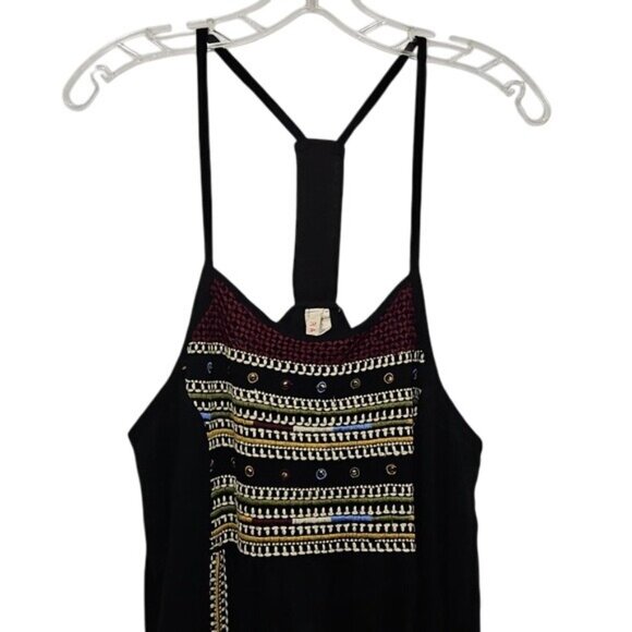 Anthropologie Raga Embroidered Maxi Beach Vacation Dress Medium New Boho - Picture 3 of 11